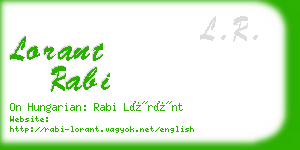 lorant rabi business card